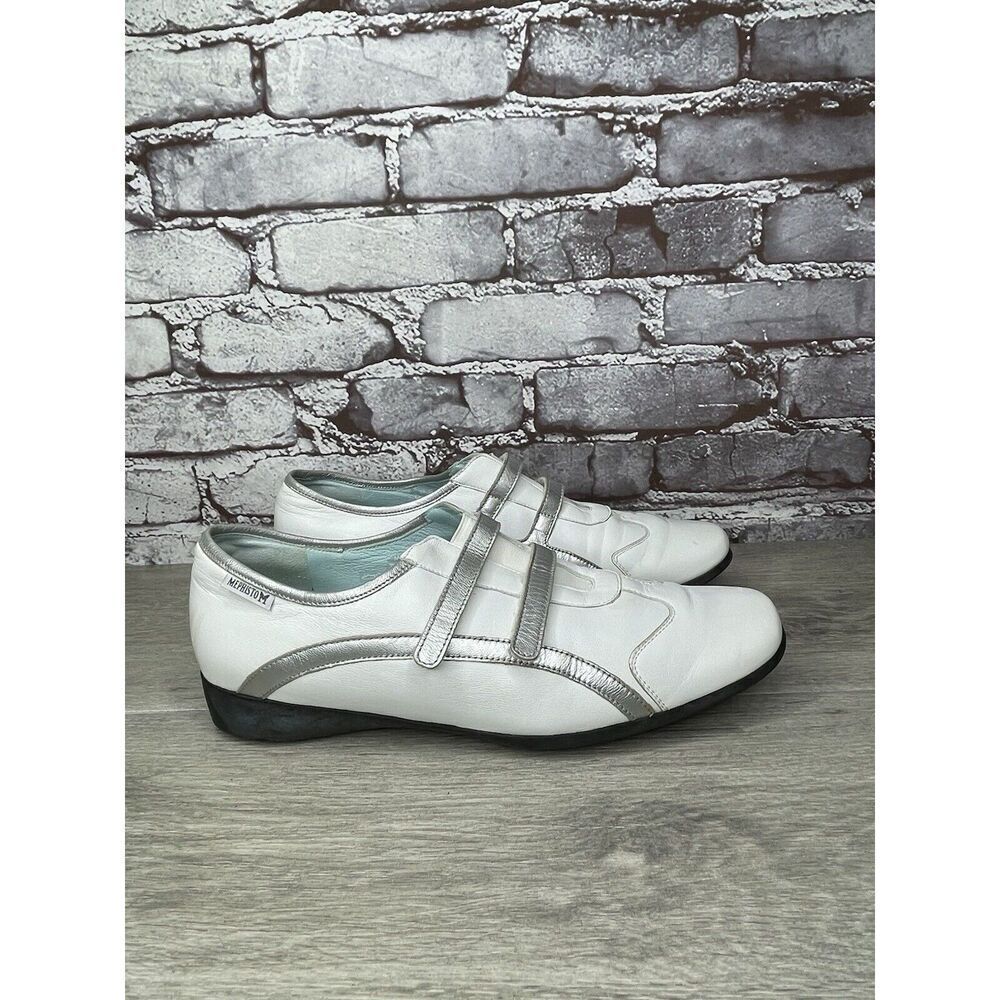 Mephisto Cool Air White Leather Strap Driving Loafers Shoes Women Sz 10M US/41EU - Picture 3 of 16